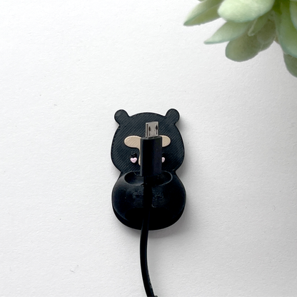pack de 2 organizador de cables oso de anteojos