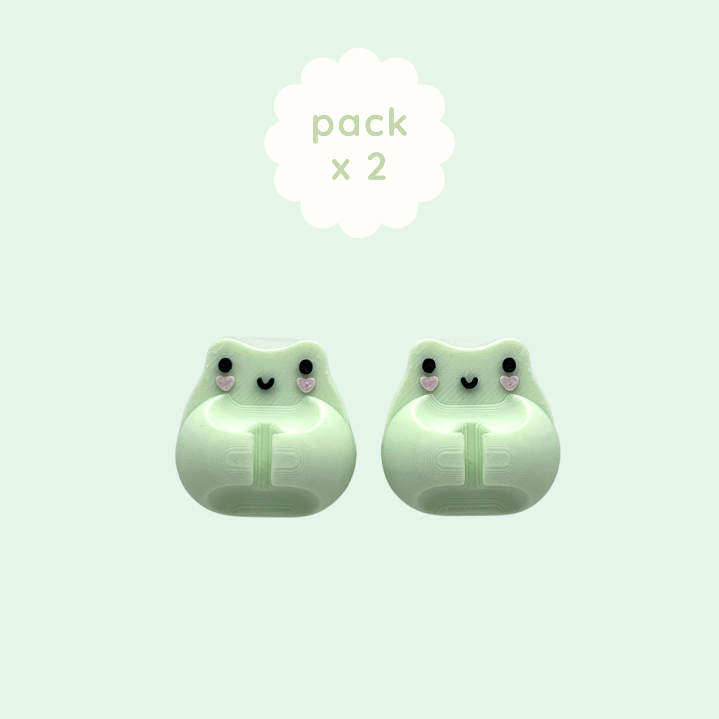 pack de 2 organizador de cables ranita