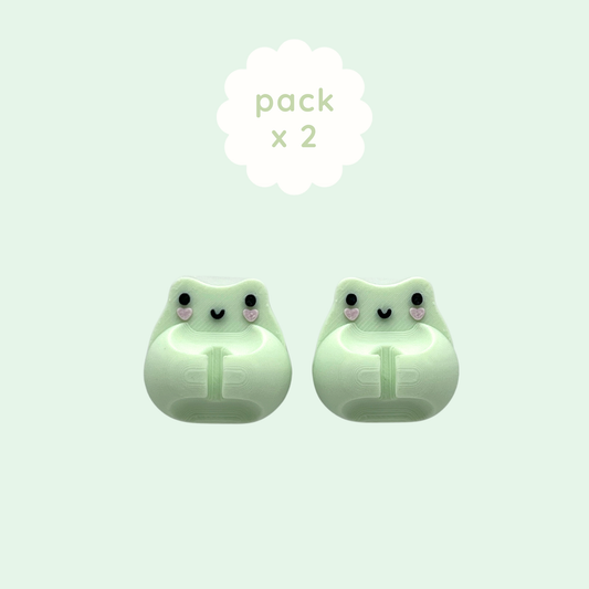 pack de 2 organizador de cables ranita