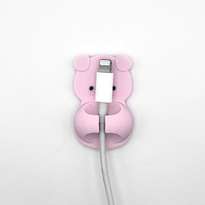 pack de 2 organizador de cables cerdito