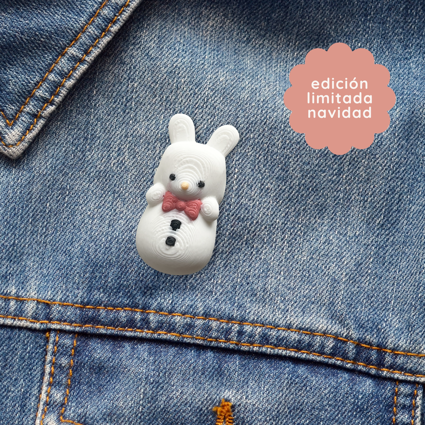 pin conejita de nieve