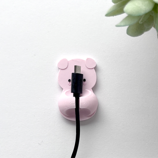 pack de 2 organizador de cables cerdito