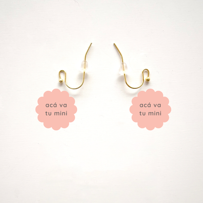aretes para mini charms