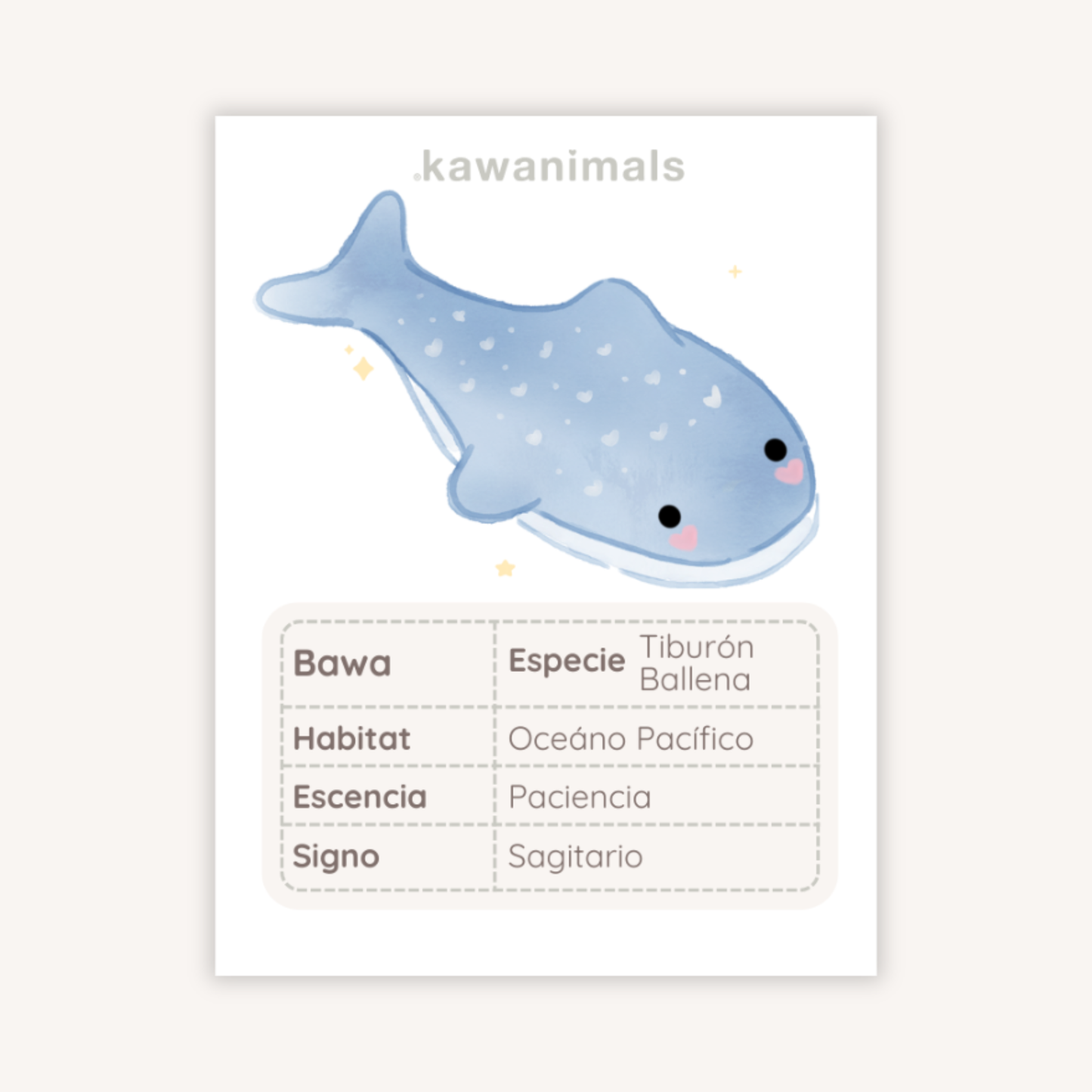 mascota bawa (tiburón ballena)