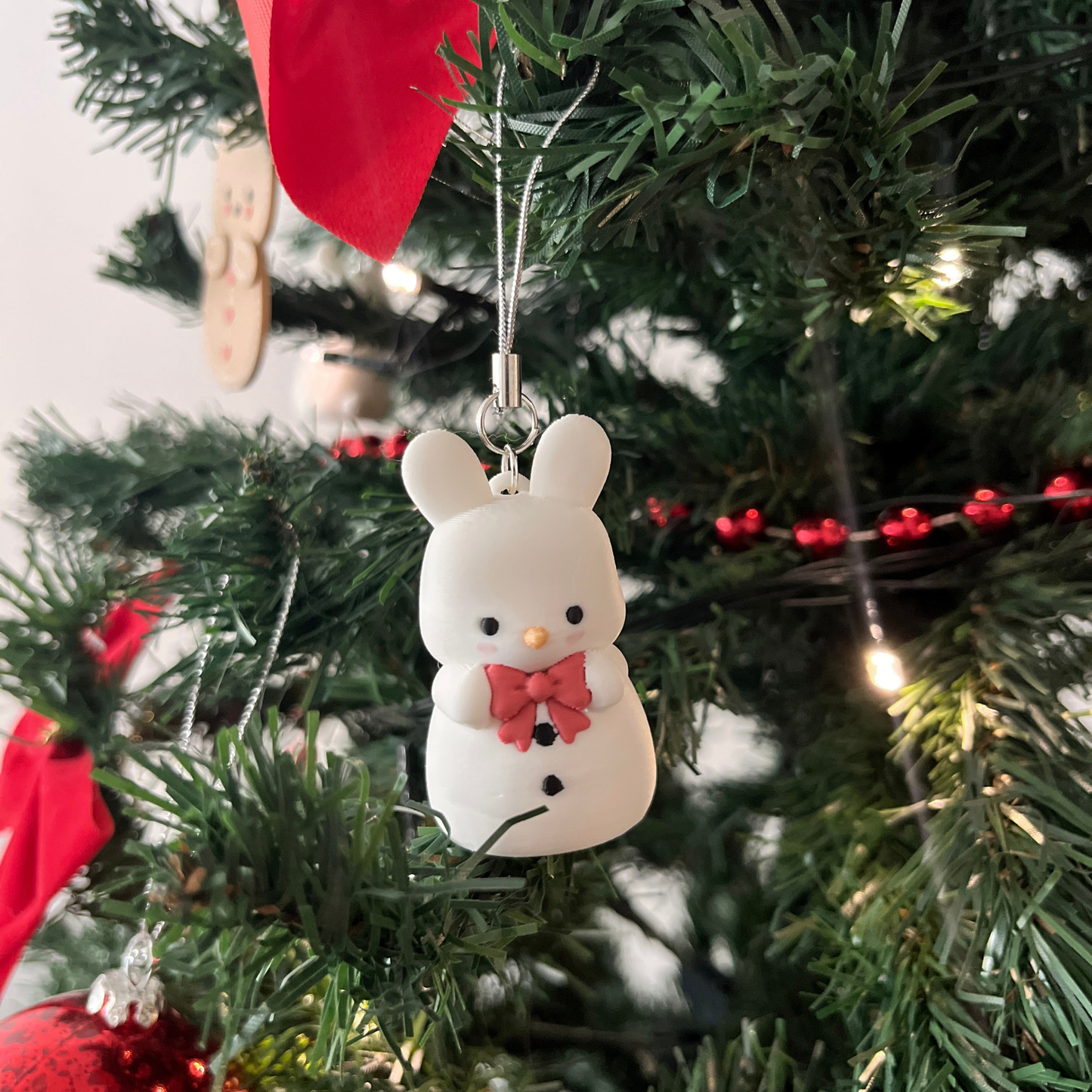 adorno conejita de nieve