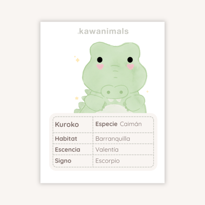 mascota kuroko (caimán)