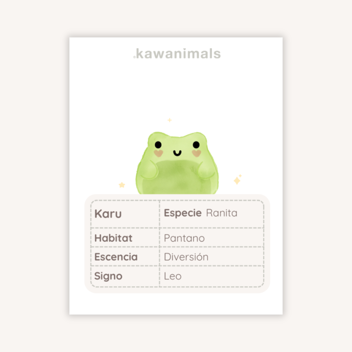 mascota karu (ranita)