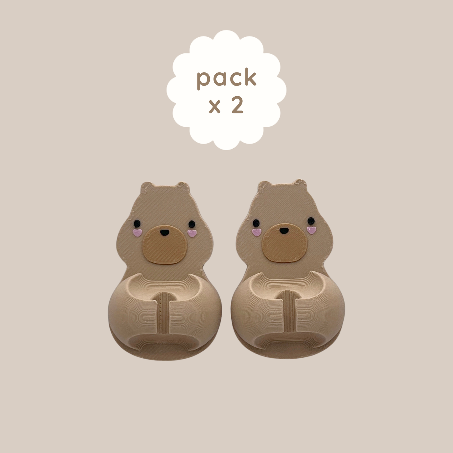 pack de 2 organizador de cables chigüiro