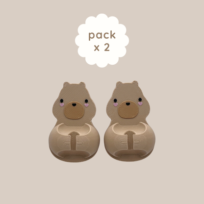 pack de 2 organizador de cables chigüiro