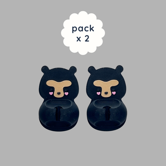 pack de 2 organizador de cables oso de anteojos