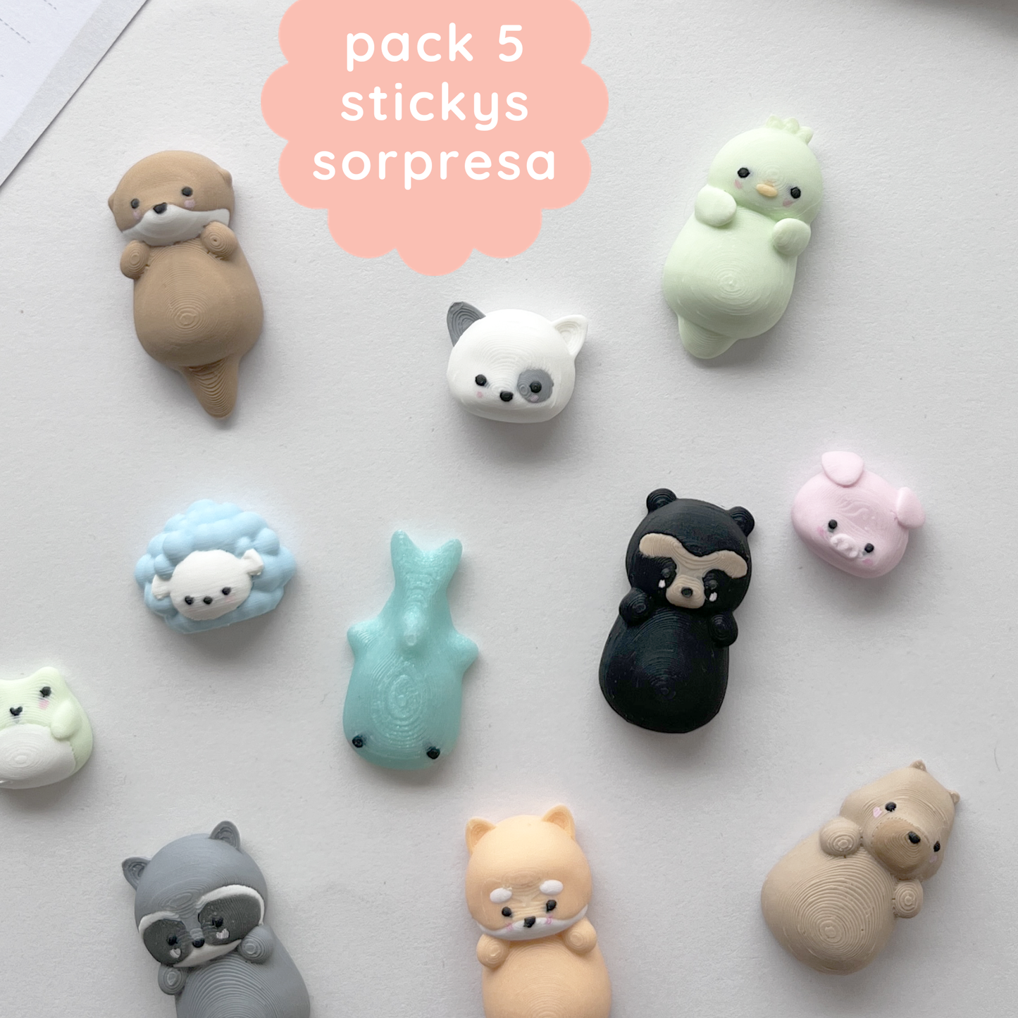 pack 5 stickys sorpresa