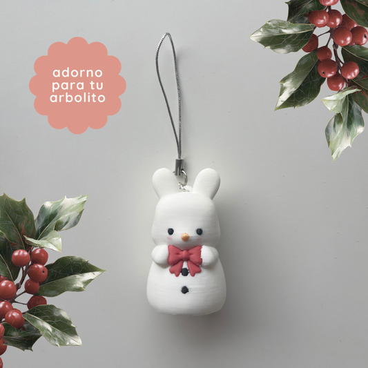 adorno conejita de nieve